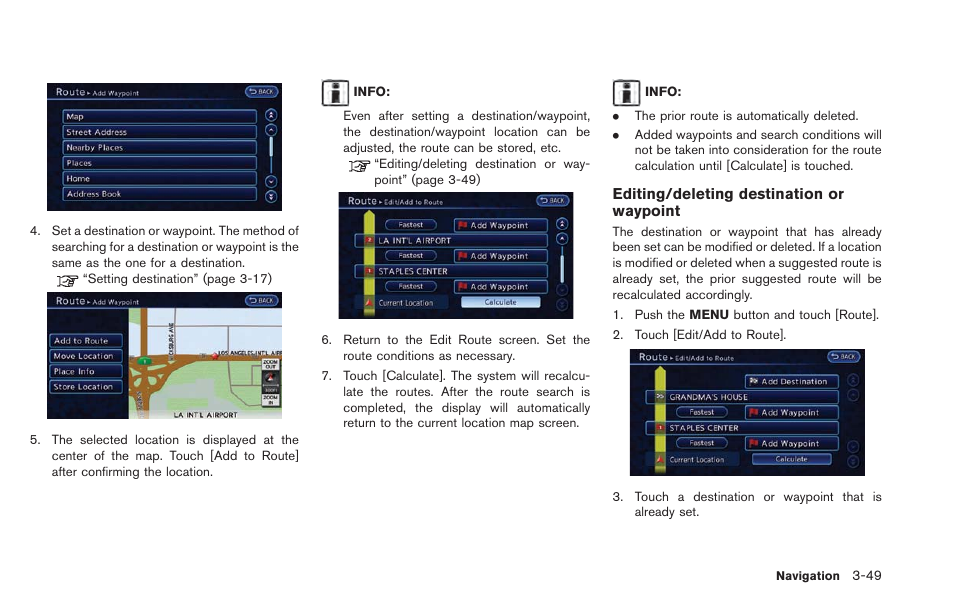 NISSAN 2013 LEAF - Navigation System Owner's Manual User Manual | Page 105 / 275