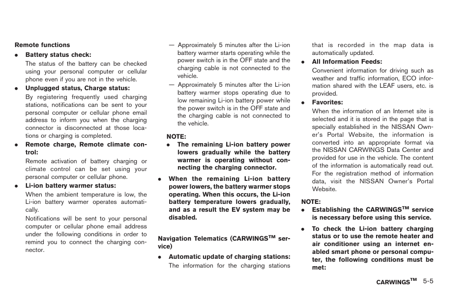 NISSAN 2013 LEAF - Navigation System Owner's Manual User Manual | Page 165 / 275