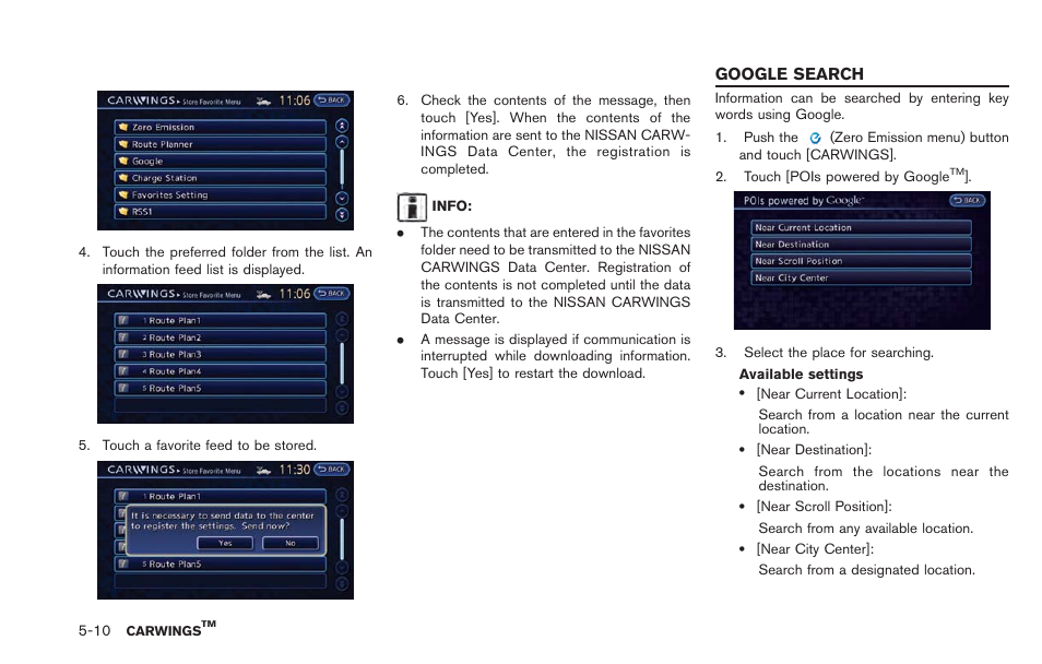 Google search -10 | NISSAN 2013 LEAF - Navigation System Owner's Manual User Manual | Page 170 / 275
