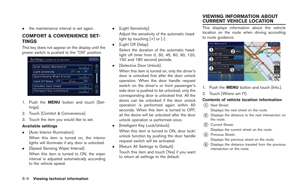 Comfort & convenience settings -4 | NISSAN 2013 LEAF - Navigation System Owner's Manual User Manual | Page 186 / 275