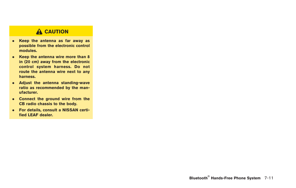 Caution | NISSAN 2013 LEAF - Navigation System Owner's Manual User Manual | Page 205 / 275