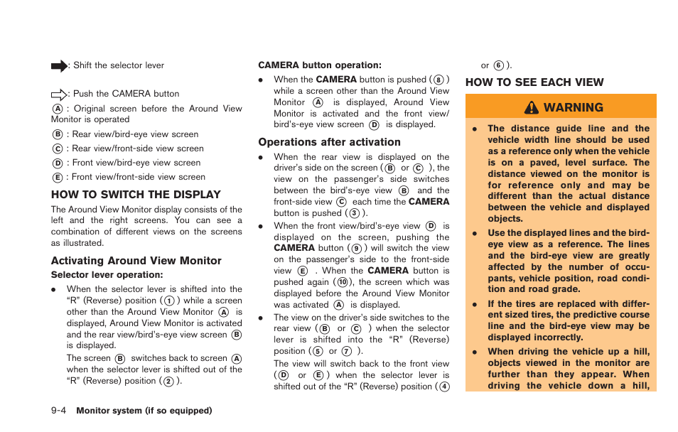 Warning | NISSAN 2013 LEAF - Navigation System Owner's Manual User Manual | Page 220 / 275