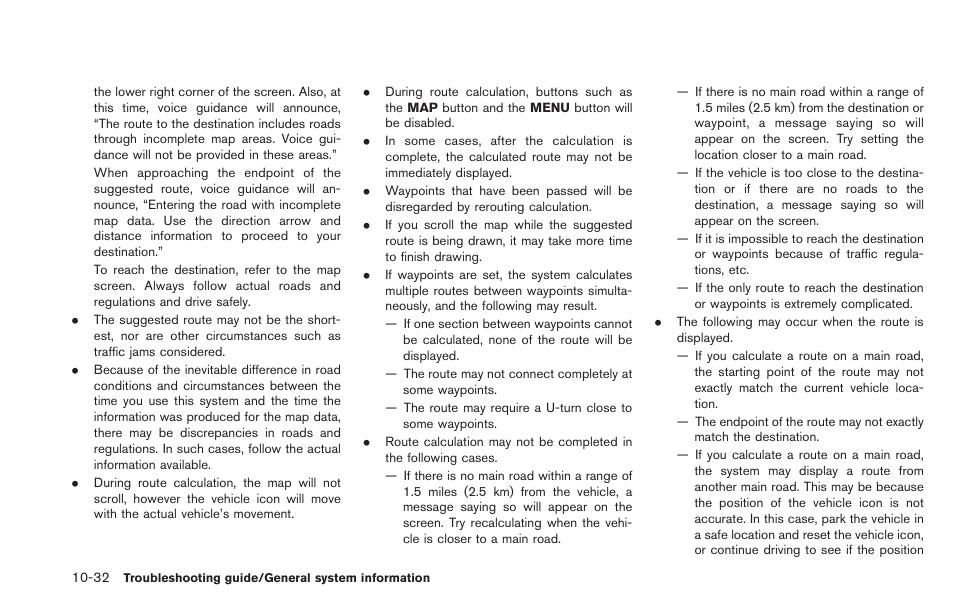 NISSAN 2013 LEAF - Navigation System Owner's Manual User Manual | Page 258 / 275