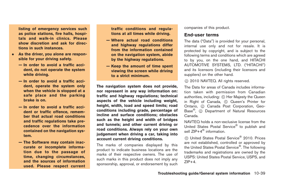 End-user terms | NISSAN 2013 LEAF - Navigation System Owner's Manual User Manual | Page 265 / 275