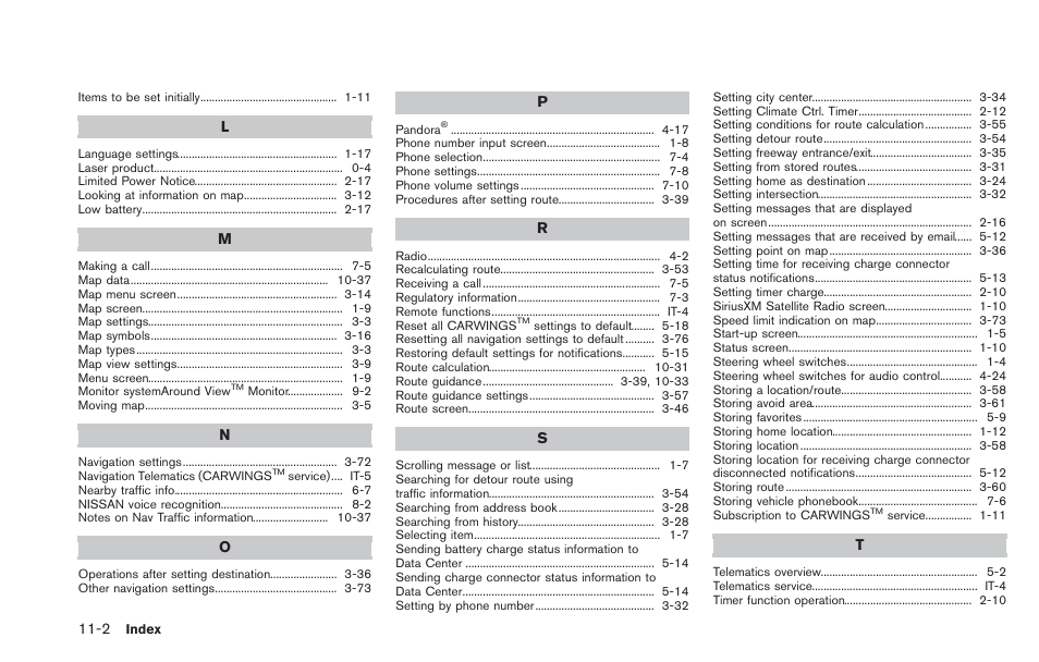 NISSAN 2013 LEAF - Navigation System Owner's Manual User Manual | Page 272 / 275