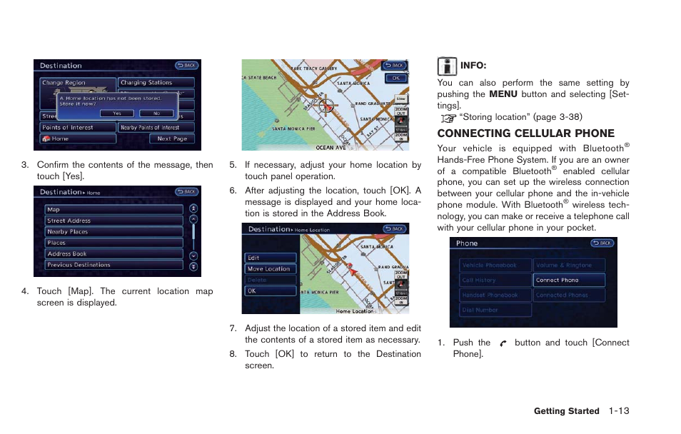 Connecting cellular phone -13 | NISSAN 2013 LEAF - Navigation System Owner's Manual User Manual | Page 33 / 275