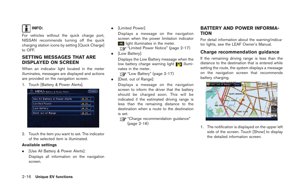 NISSAN 2013 LEAF - Navigation System Owner's Manual User Manual | Page 54 / 275