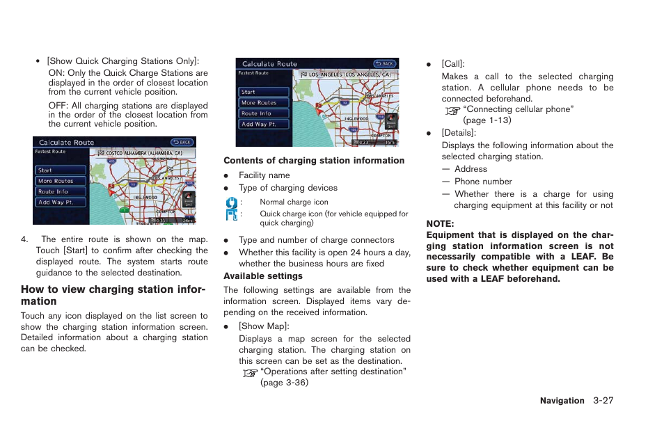 NISSAN 2013 LEAF - Navigation System Owner's Manual User Manual | Page 83 / 275