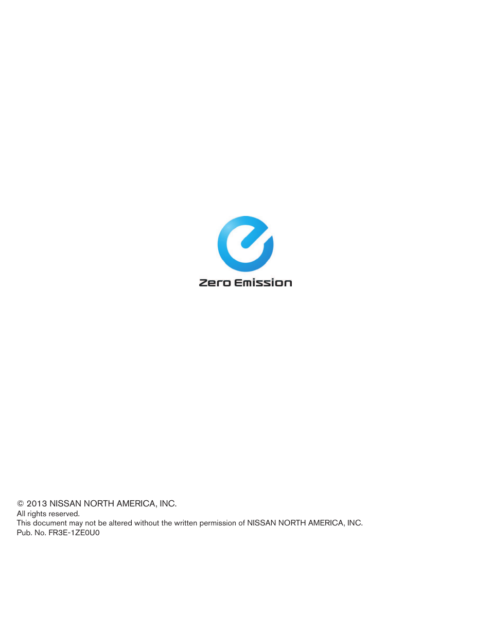 NISSAN 2013 LEAF - First Responder's Guide User Manual | Page 39 / 39