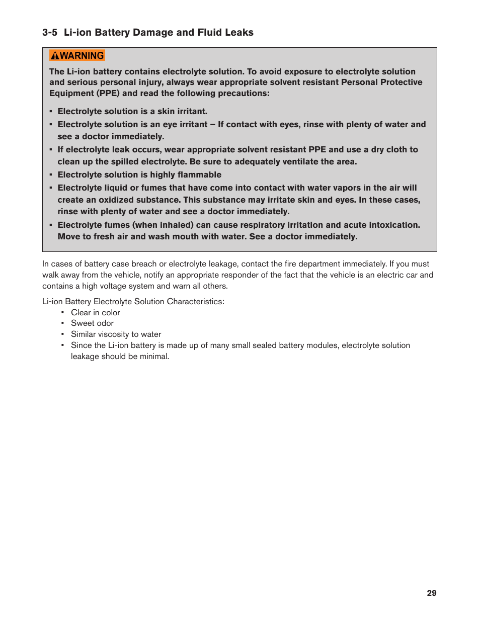 5 li-ion battery damage and fluid leaks | NISSAN 2013 LEAF - Dismantling Guide User Manual | Page 29 / 44