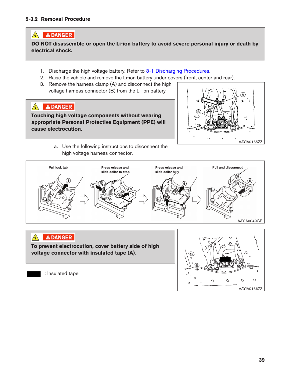 3.2 removal procedure, 3.2. removal procedure | NISSAN 2013 LEAF - Dismantling Guide User Manual | Page 39 / 44