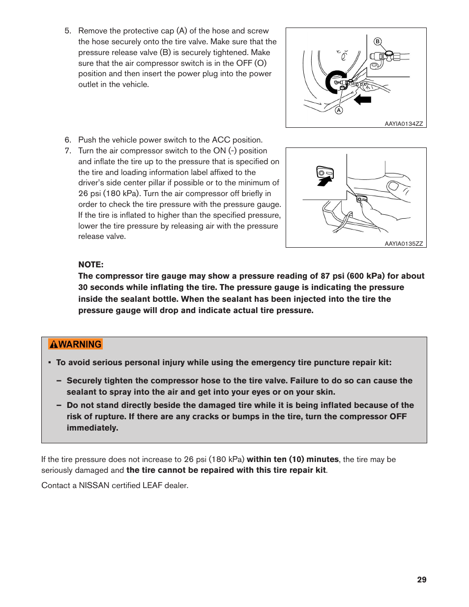 NISSAN 2013 LEAF - Roadside Assistance Guide User Manual | Page 29 / 37