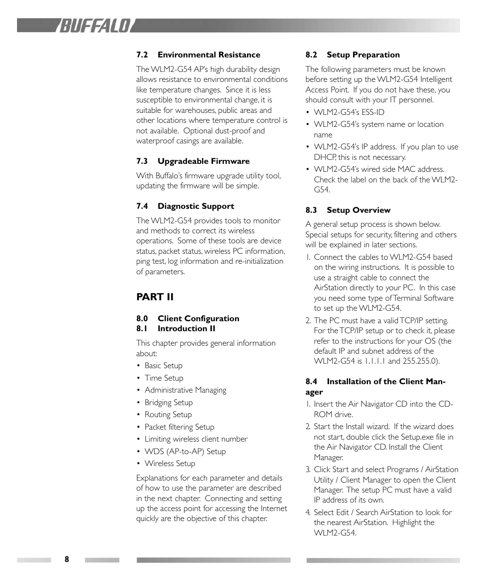 Buffalo Technology Buffalo AirStation Pro Intelligent WLM2-G54 User Manual | Page 13 / 36