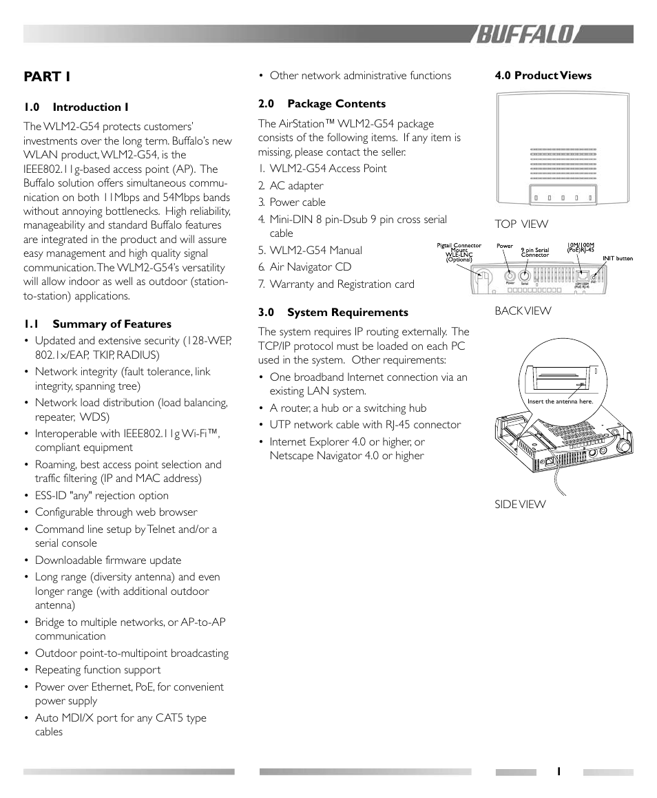 Buffalo Technology Buffalo AirStation Pro Intelligent WLM2-G54 User Manual | Page 6 / 36