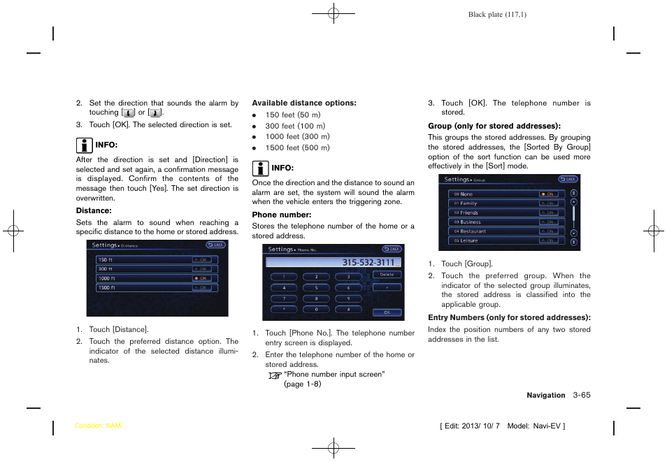 NISSAN 2014 LEAF - Navigation System Owner's Manual User Manual | Page 121 / 286