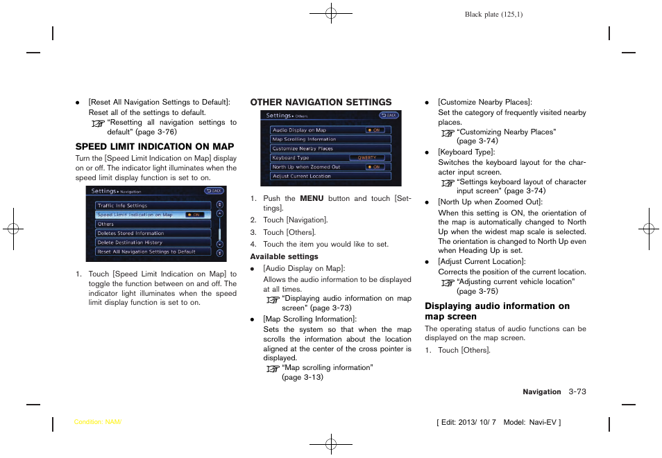 NISSAN 2014 LEAF - Navigation System Owner's Manual User Manual | Page 129 / 286