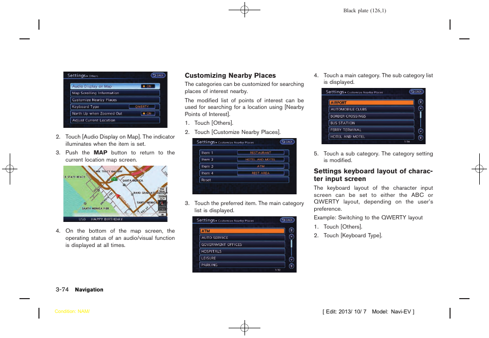 NISSAN 2014 LEAF - Navigation System Owner's Manual User Manual | Page 130 / 286