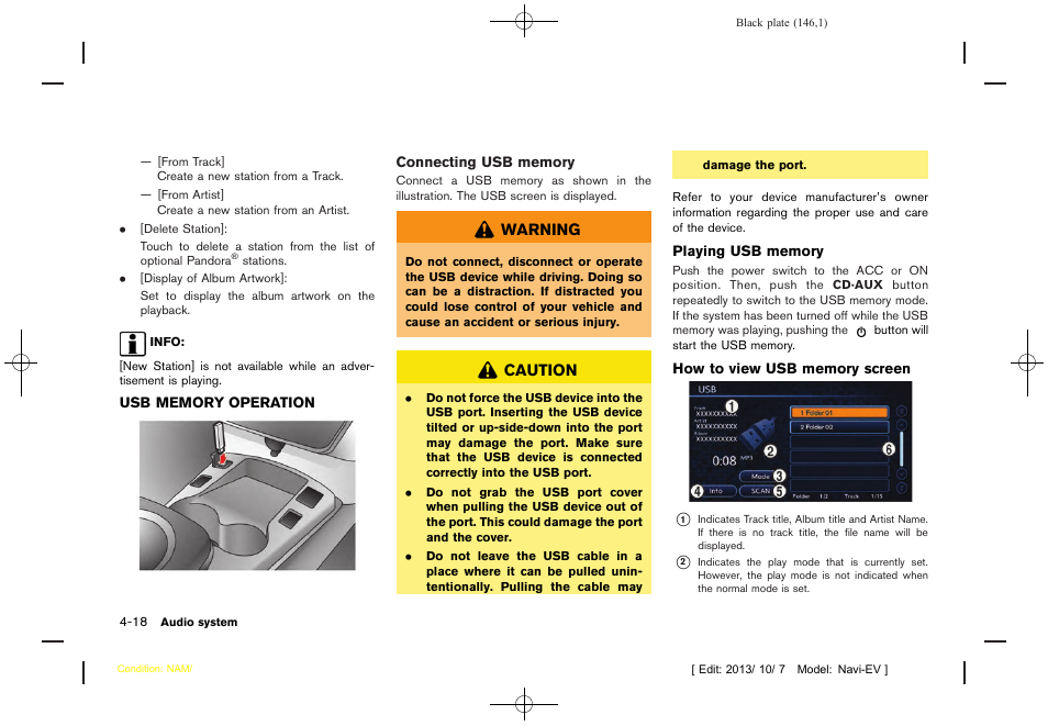 Usb memory operation -18 | NISSAN 2014 LEAF - Navigation System Owner's Manual User Manual | Page 150 / 286