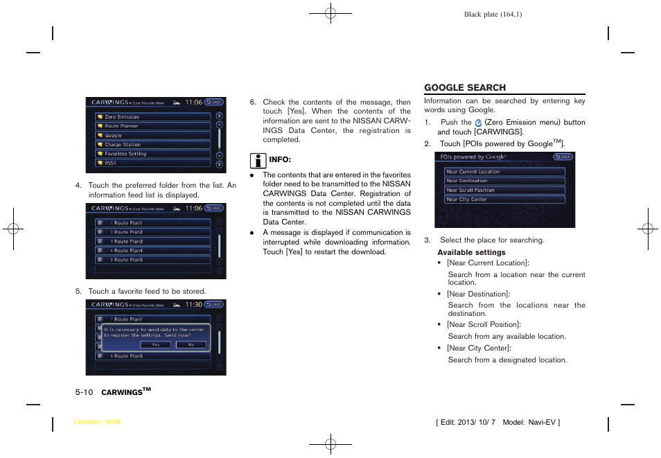 Google search -10 | NISSAN 2014 LEAF - Navigation System Owner's Manual User Manual | Page 168 / 286