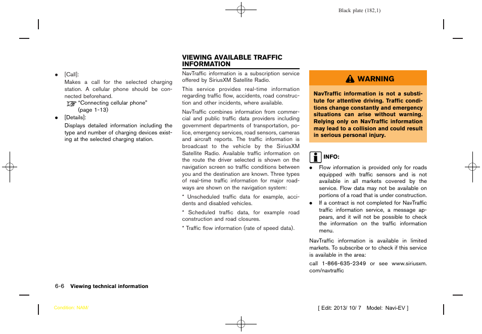 Viewing available traffic information -6 | NISSAN 2014 LEAF - Navigation System Owner's Manual User Manual | Page 186 / 286