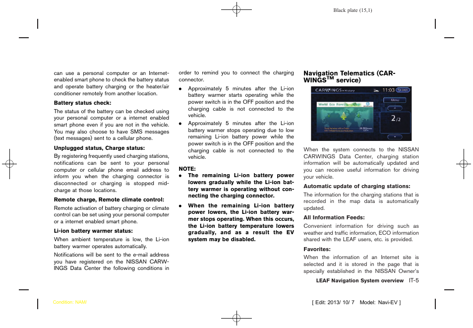 NISSAN 2014 LEAF - Navigation System Owner's Manual User Manual | Page 19 / 286