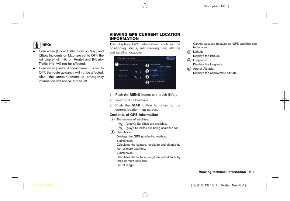 Viewing gps current location information -11 | NISSAN 2014 LEAF - Navigation System Owner's Manual User Manual | Page 191 / 286