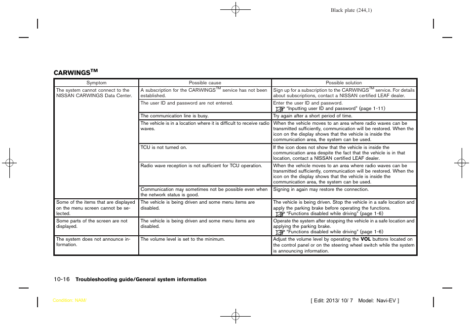 Carwings | NISSAN 2014 LEAF - Navigation System Owner's Manual User Manual | Page 248 / 286