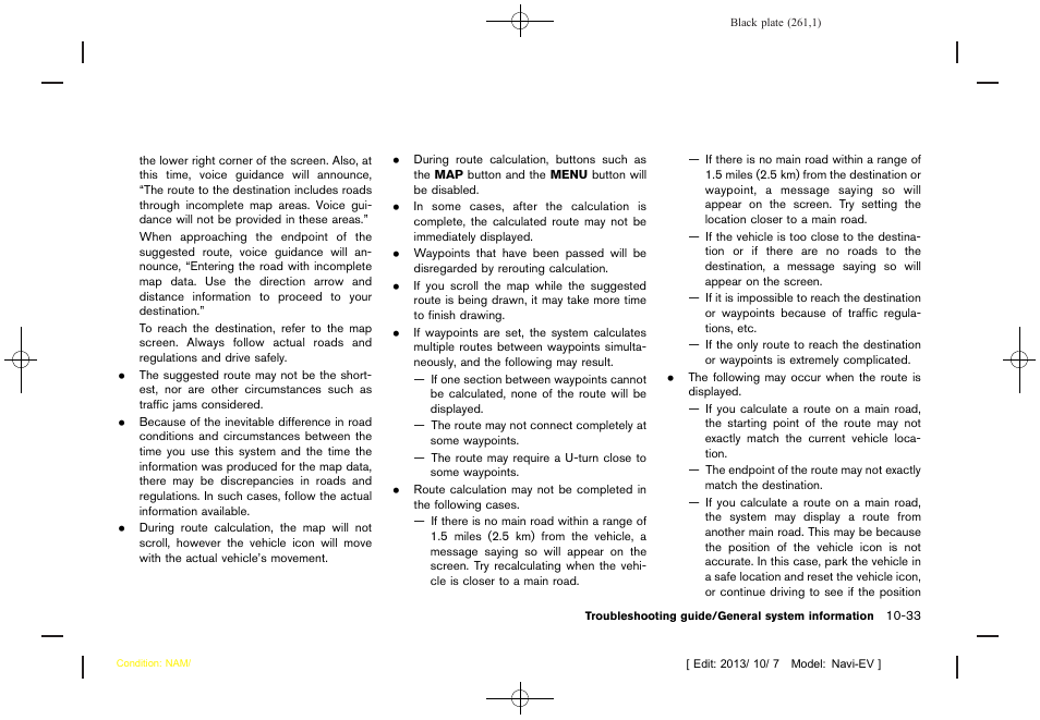 NISSAN 2014 LEAF - Navigation System Owner's Manual User Manual | Page 265 / 286