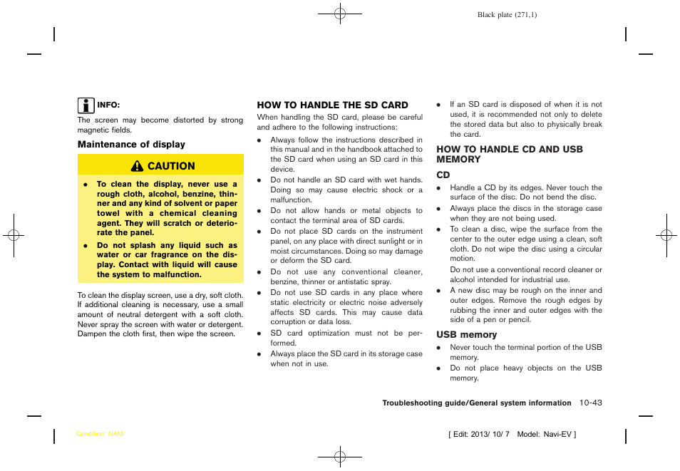 NISSAN 2014 LEAF - Navigation System Owner's Manual User Manual | Page 275 / 286