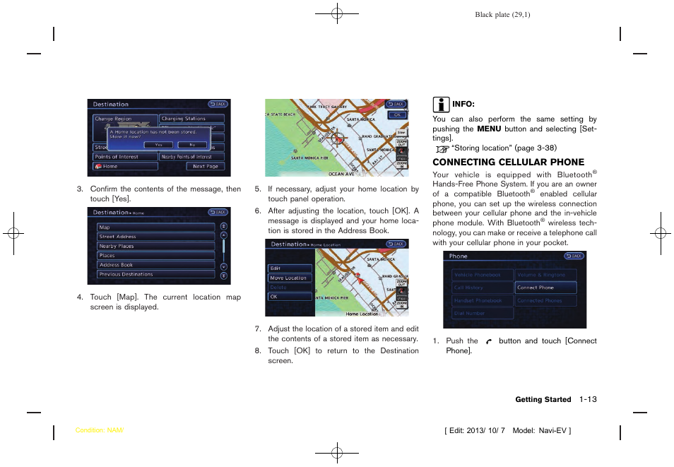 Connecting cellular phone -13 | NISSAN 2014 LEAF - Navigation System Owner's Manual User Manual | Page 33 / 286