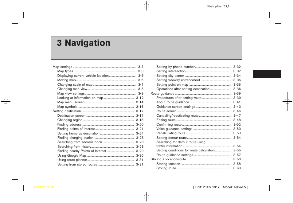 Navigation, 3 navigation | NISSAN 2014 LEAF - Navigation System Owner's Manual User Manual | Page 57 / 286