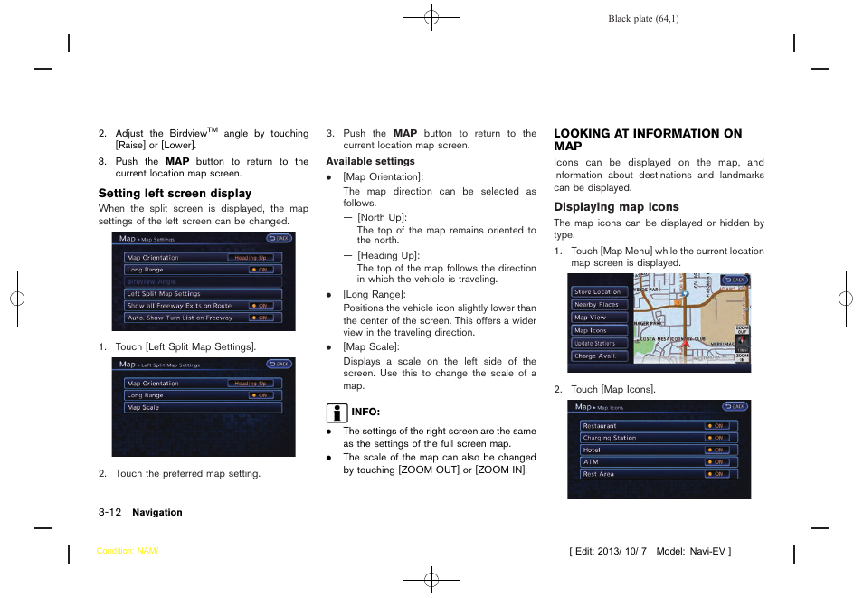 Looking at information on map -12 | NISSAN 2014 LEAF - Navigation System Owner's Manual User Manual | Page 68 / 286