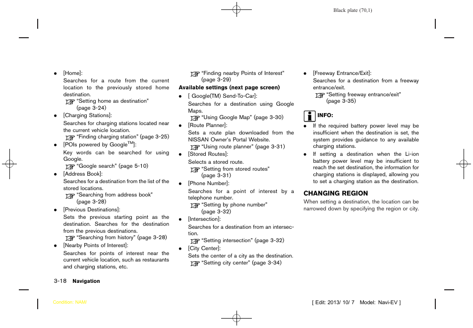 Changing region -18 | NISSAN 2014 LEAF - Navigation System Owner's Manual User Manual | Page 74 / 286