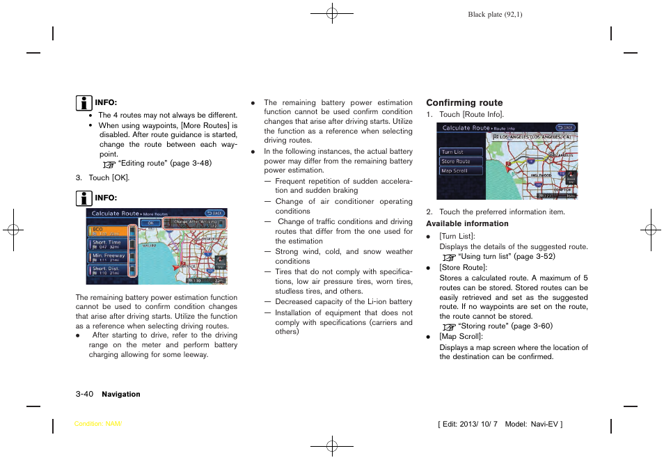 NISSAN 2014 LEAF - Navigation System Owner's Manual User Manual | Page 96 / 286