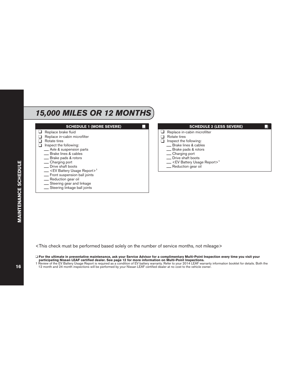 NISSAN 2014 LEAF - Service & Maintenance Guide User Manual | Page 17 / 40