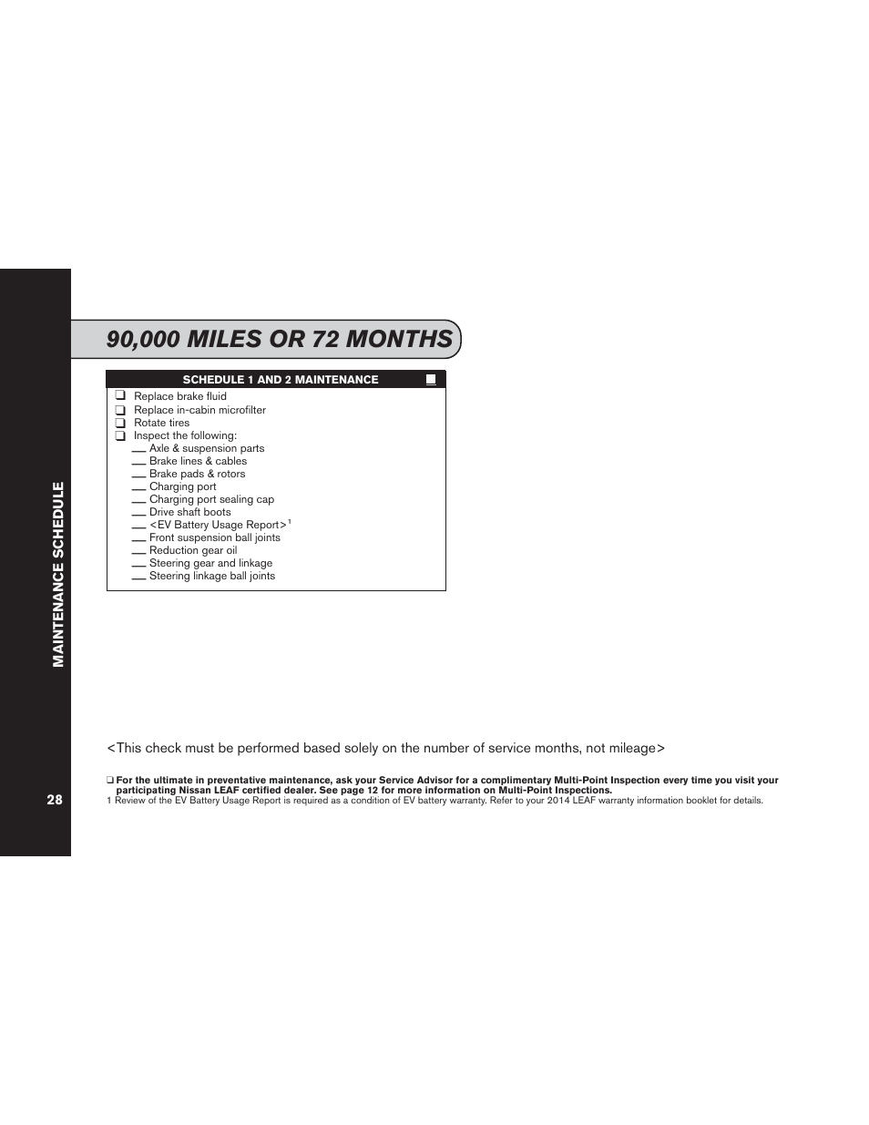 NISSAN 2014 LEAF - Service & Maintenance Guide User Manual | Page 29 / 40