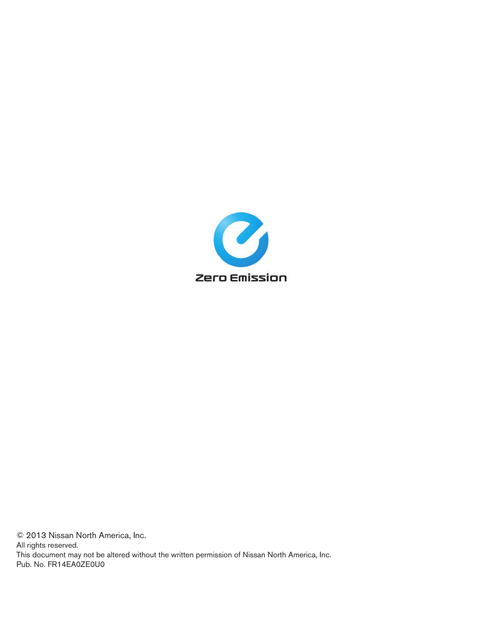 NISSAN 2014 LEAF - First Responder's Guide User Manual | Page 40 / 40