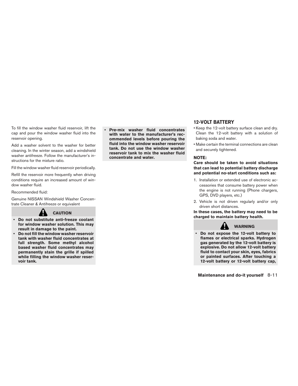 Volt battery -11 | NISSAN 2015 LEAF - Owner's Manual User Manual | Page 348 / 410