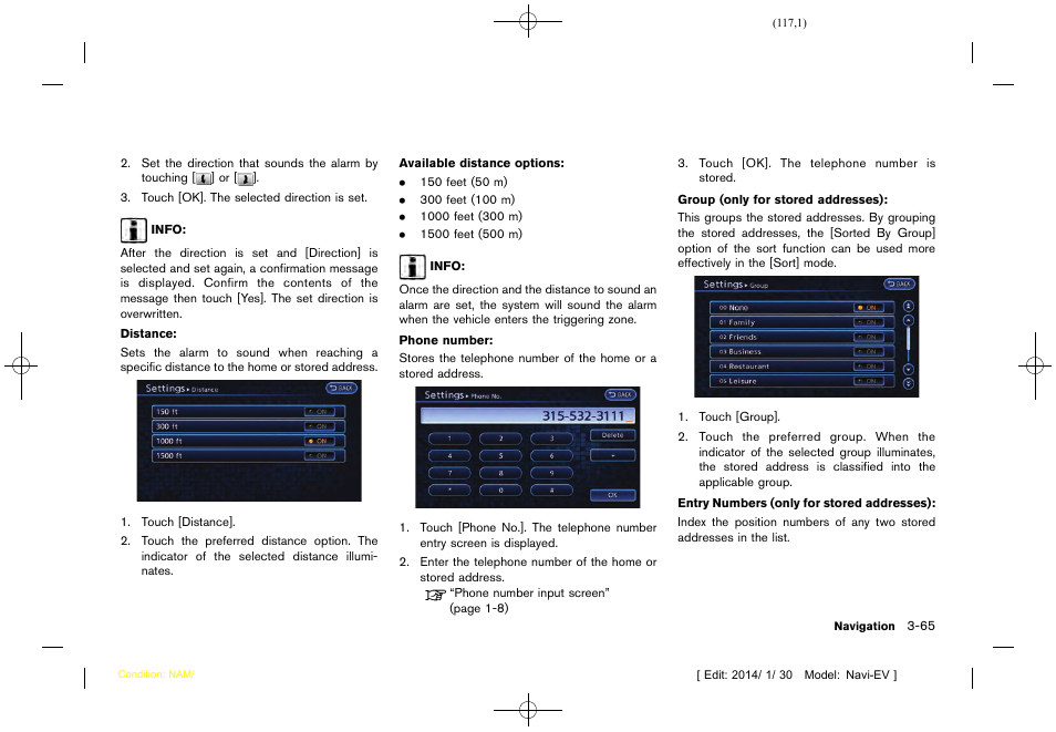 NISSAN 2015 LEAF - Navigation System Owner's Manual User Manual | Page 121 / 279