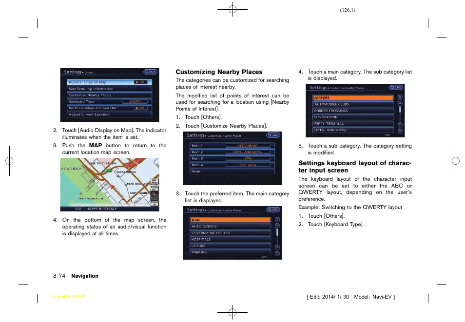 NISSAN 2015 LEAF - Navigation System Owner's Manual User Manual | Page 130 / 279