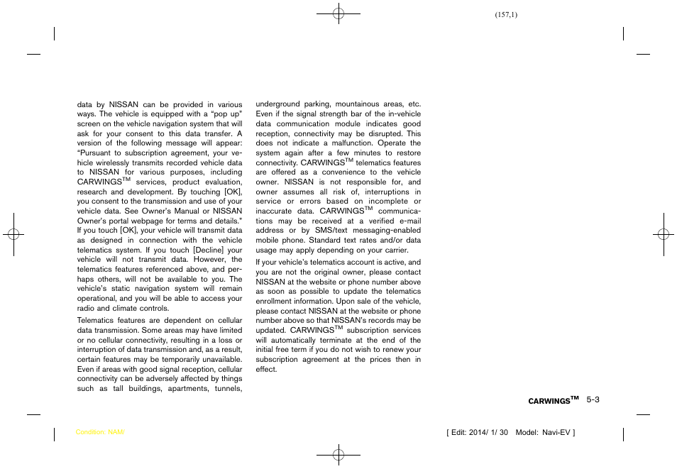 NISSAN 2015 LEAF - Navigation System Owner's Manual User Manual | Page 159 / 279