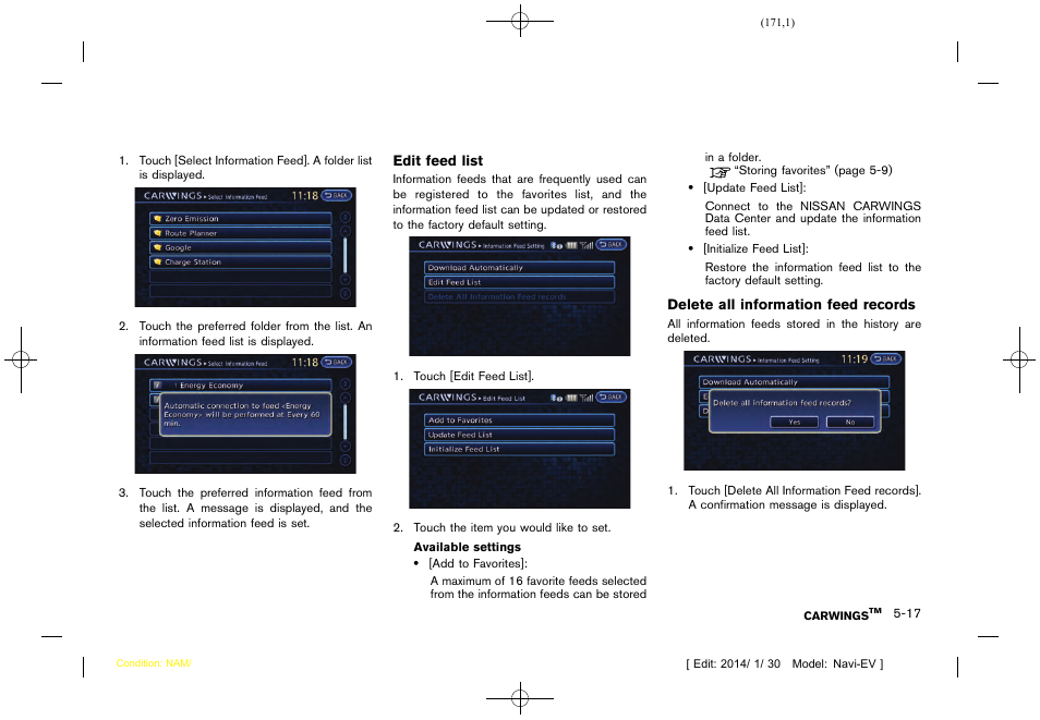 NISSAN 2015 LEAF - Navigation System Owner's Manual User Manual | Page 173 / 279