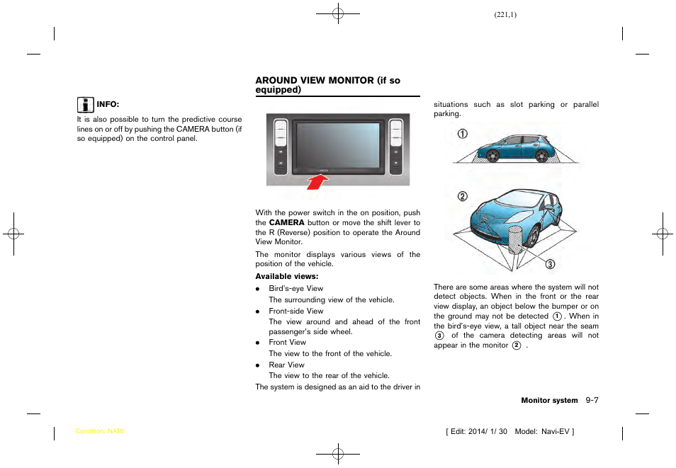 Around view monitor (if so equipped) -7 | NISSAN 2015 LEAF - Navigation System Owner's Manual User Manual | Page 223 / 279
