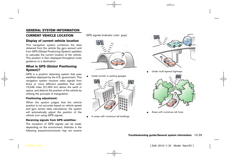 General system information -29, Current vehicle location -29 | NISSAN 2015 LEAF - Navigation System Owner's Manual User Manual | Page 259 / 279