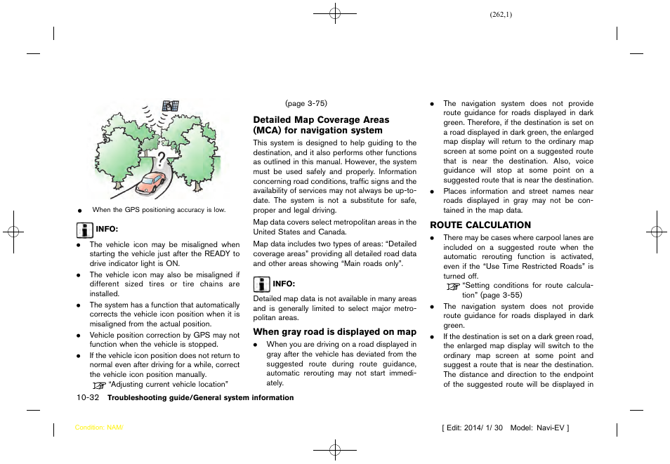 Route calculation -32 | NISSAN 2015 LEAF - Navigation System Owner's Manual User Manual | Page 262 / 279
