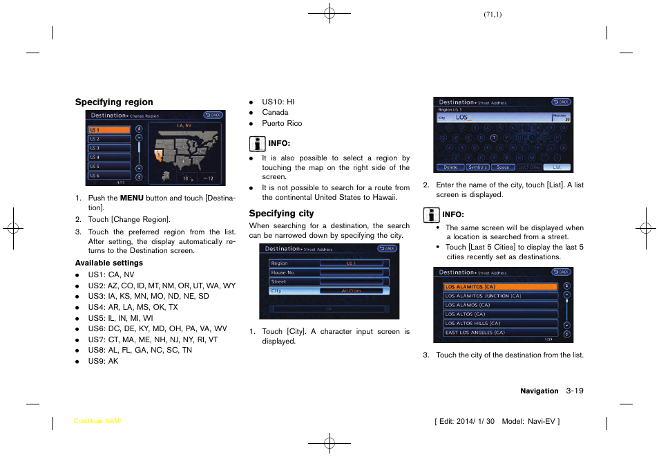 NISSAN 2015 LEAF - Navigation System Owner's Manual User Manual | Page 75 / 279