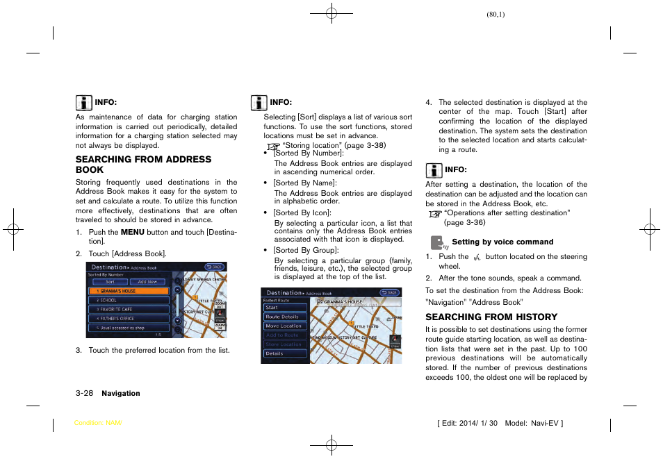NISSAN 2015 LEAF - Navigation System Owner's Manual User Manual | Page 84 / 279