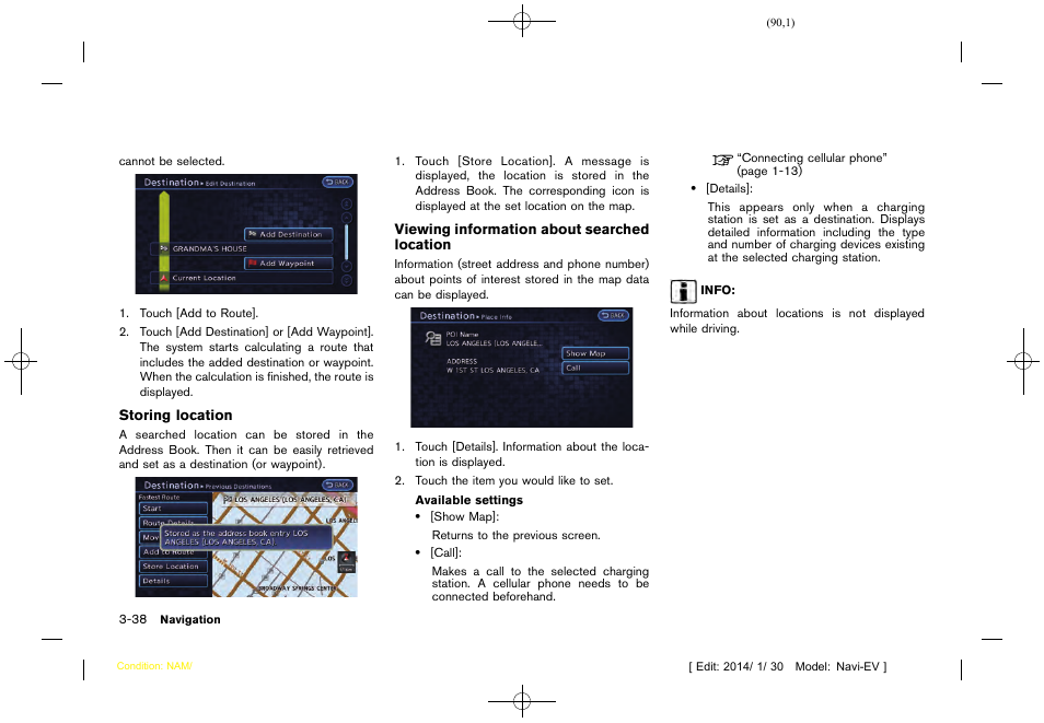 NISSAN 2015 LEAF - Navigation System Owner's Manual User Manual | Page 94 / 279