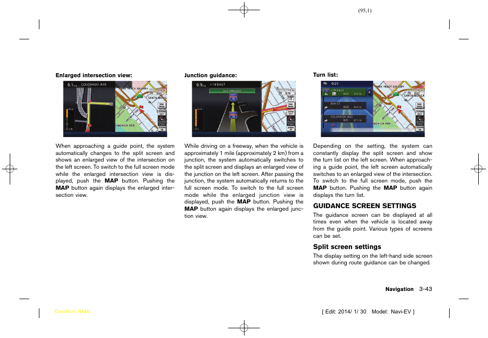 Guidance screen settings -43 | NISSAN 2015 LEAF - Navigation System Owner's Manual User Manual | Page 99 / 279