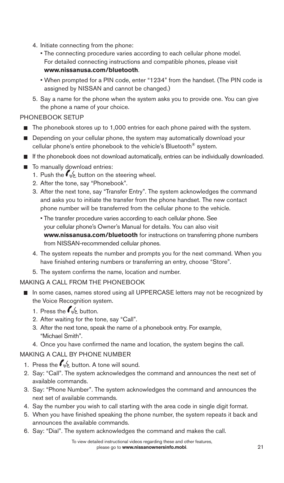 NISSAN 2015 LEAF - Quick Reference Guide User Manual | Page 24 / 28